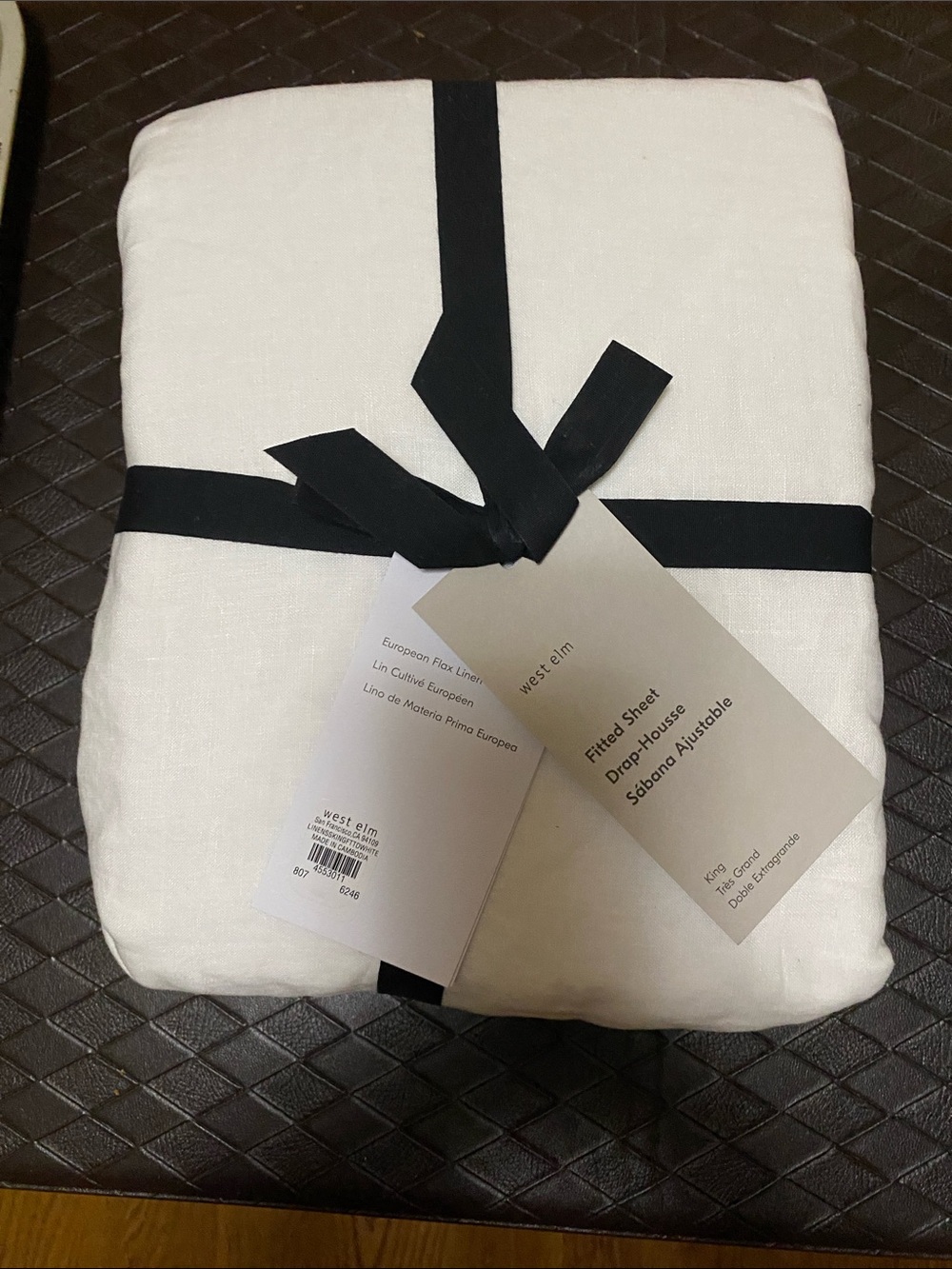 West Elm European Flax Linen King Size Fitted Sheet